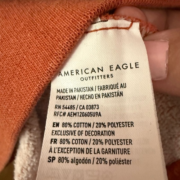 Orange Hoodie with EAGLE Print American Eagle - Picture 3 of 4